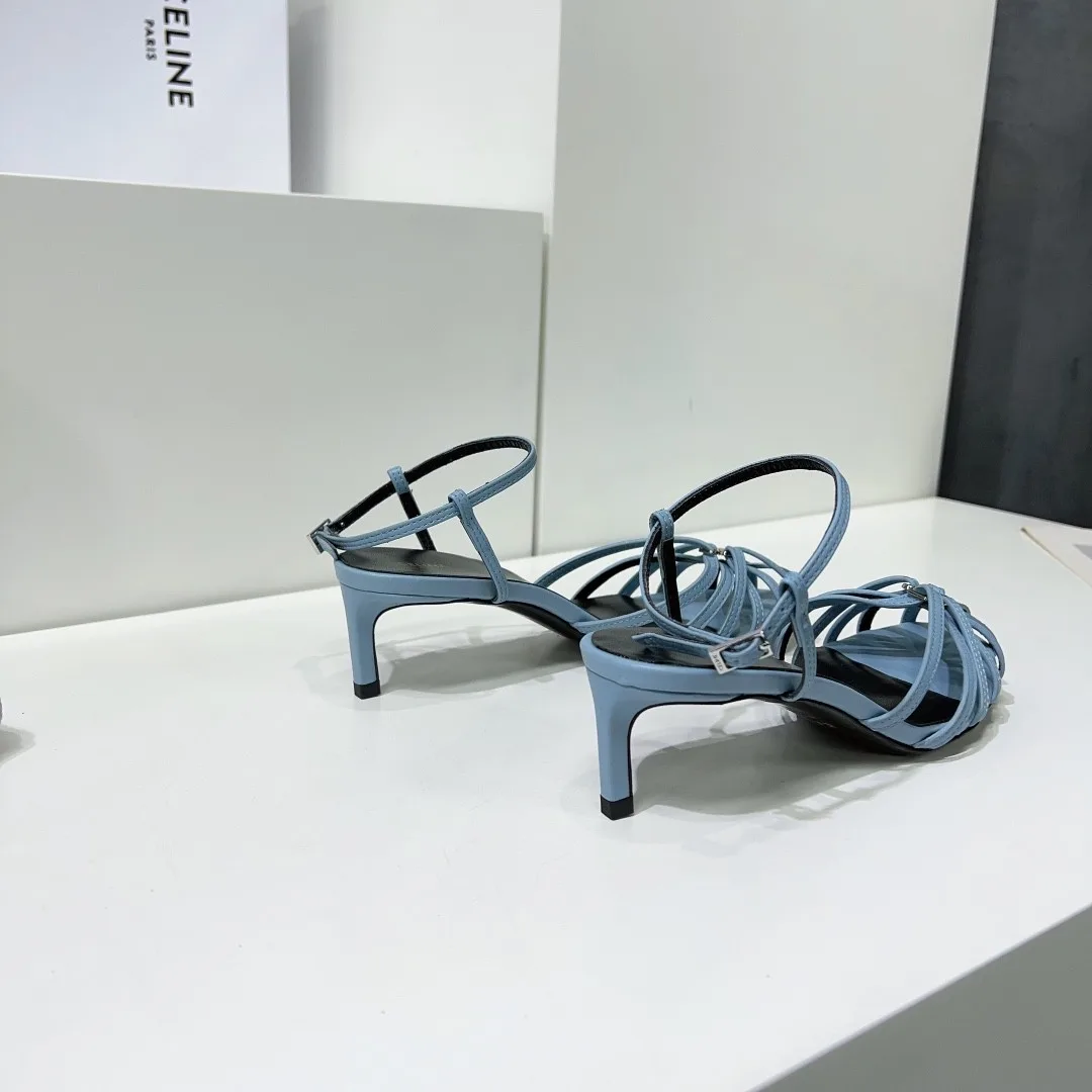 Celine Triomphe Sandal Blue - Image 4