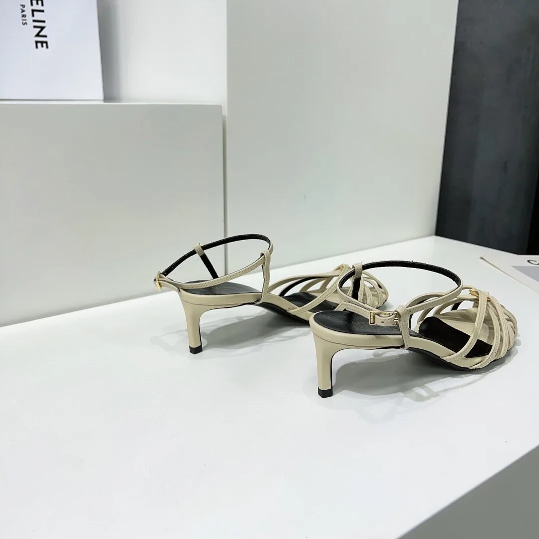 Celine Triomphe Sandal White - Image 8