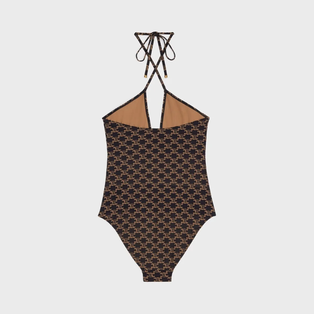 Celine Triomphe Swimsuit In Monogram Brown - Image 2