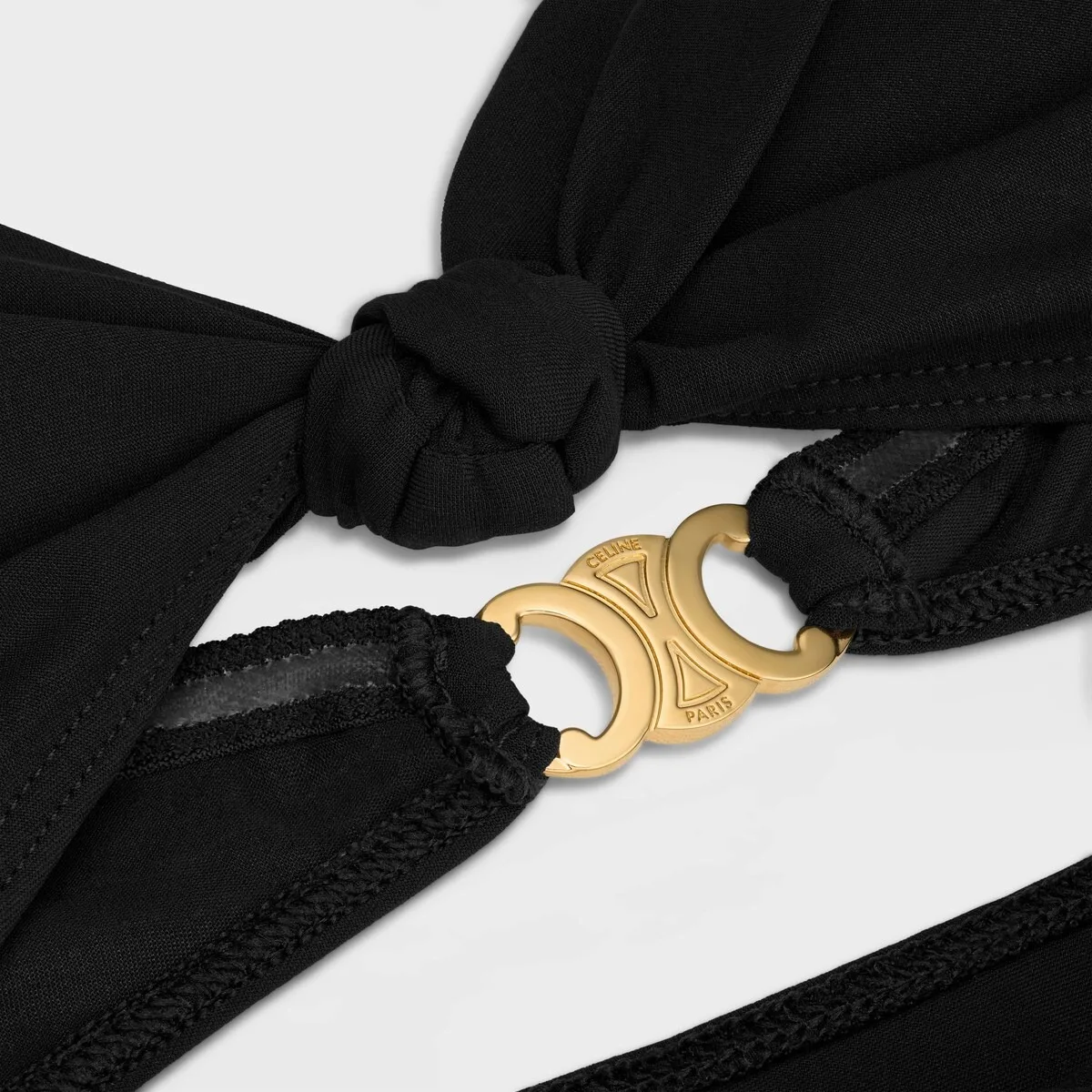 Celine Triomphe Swimsuit With Bows Black .38NO - Image 3