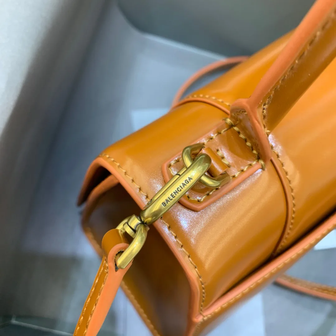 Balenciaga Hourglass Small Handbag In Brown - Image 4