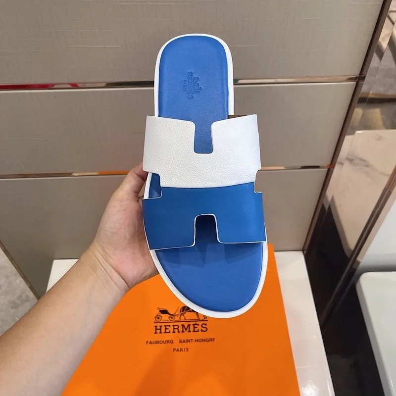 Hermes Izmir Sandal White/Blue - Image 5