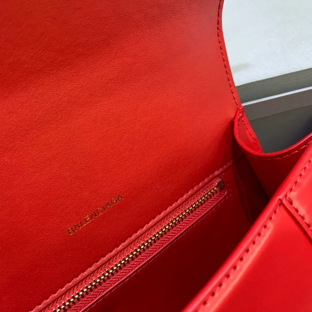 Balenciaga Hourglass Small Handbag In Bright Red - Image 5