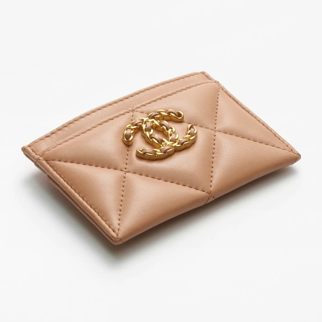 Alternative view of Chanel 19 Card Holder Dark Beige /