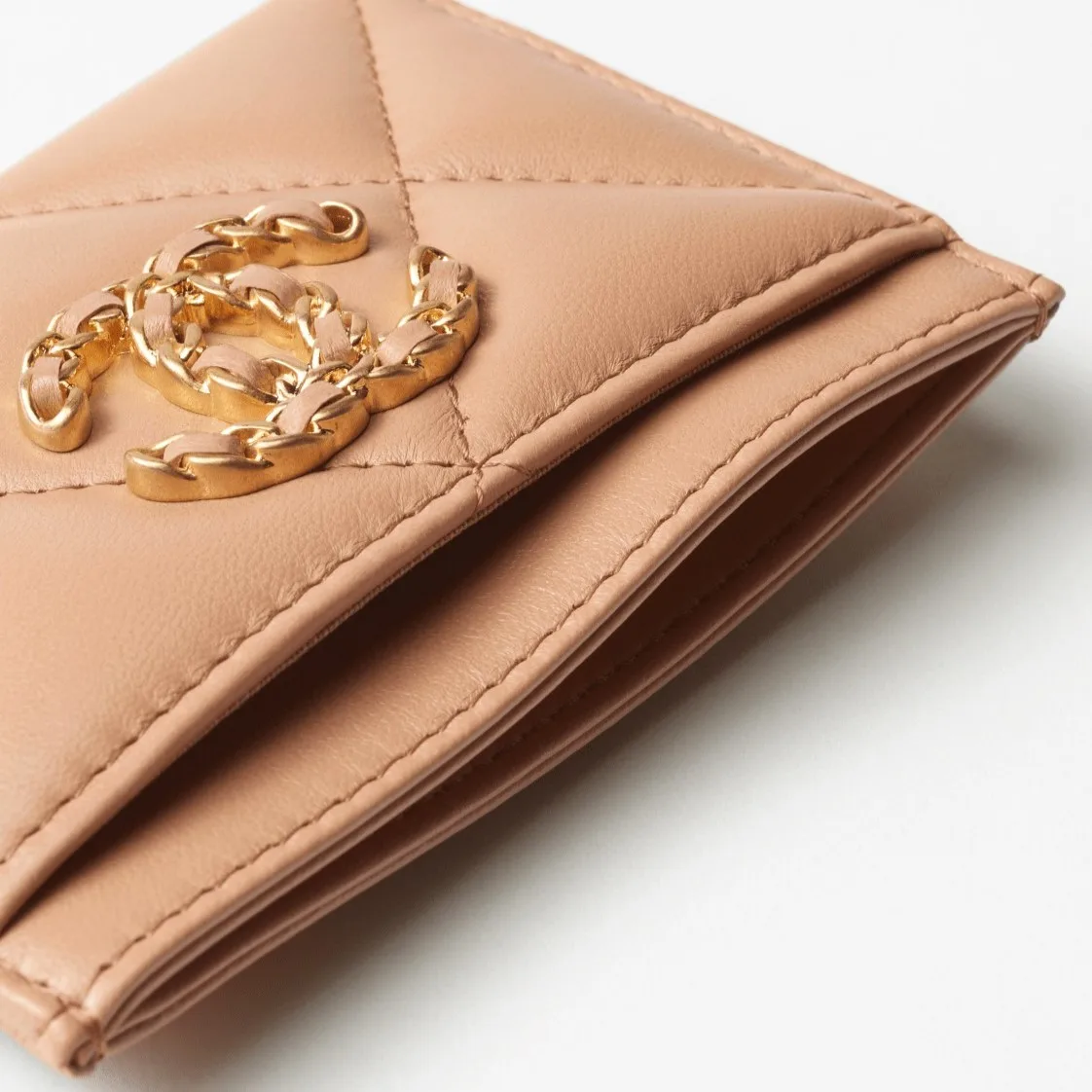 Chanel 19 Card Holder Dark Beige / - Image 4
