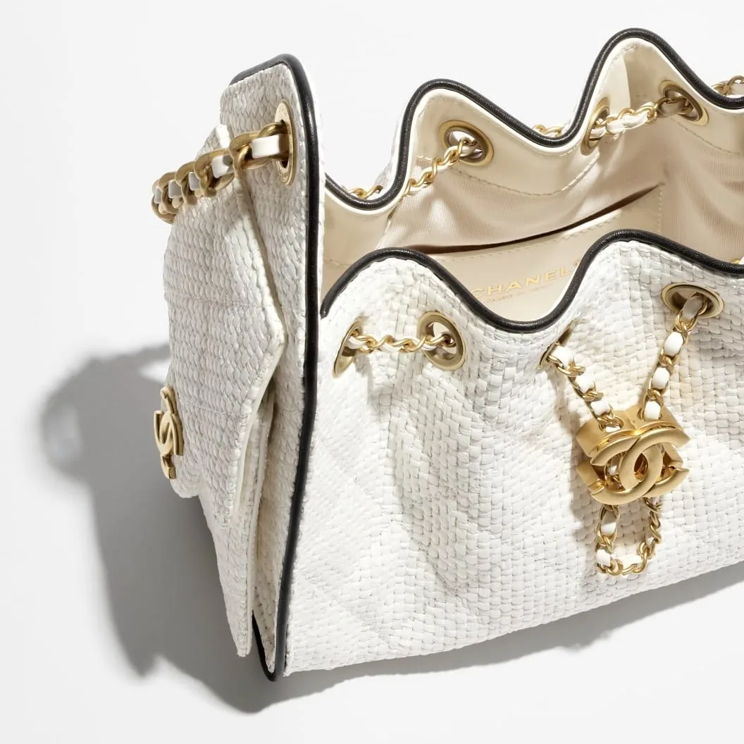 Chanel 25 Mini Handbag / White Gold Hardware - Image 3