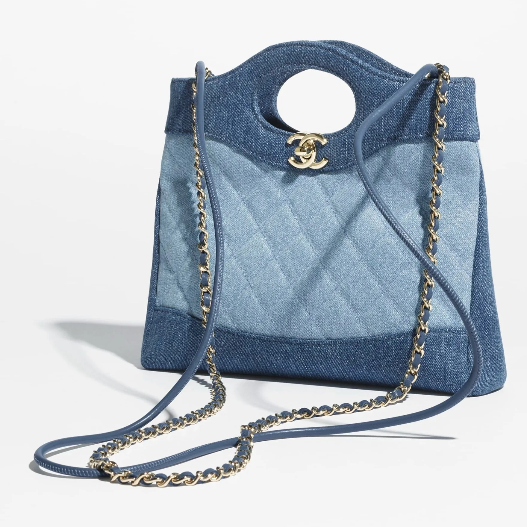 Alternative view of Chanel 31 Shopping Mini Crossbody Bag / Blue Gold Hardware