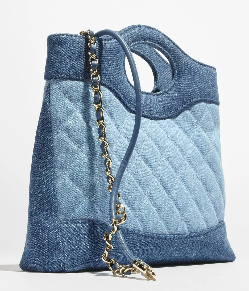 Chanel 31 Shopping Mini Crossbody Bag / Blue Gold Hardware - Image 4
