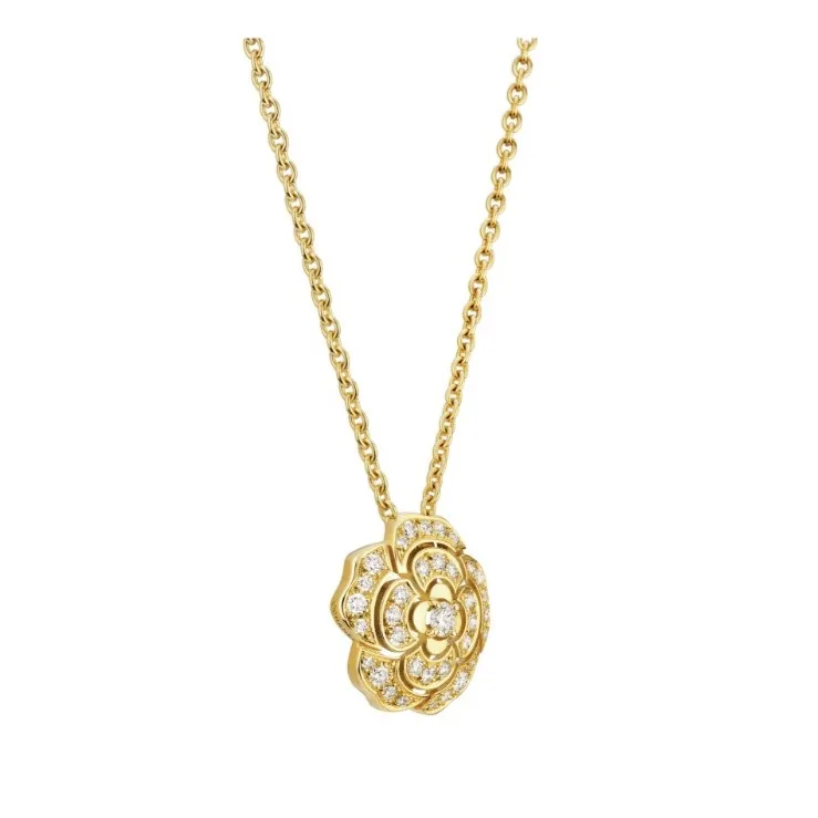 Chanel Bouton De Camélia Necklace Yellow Gold - Image 4