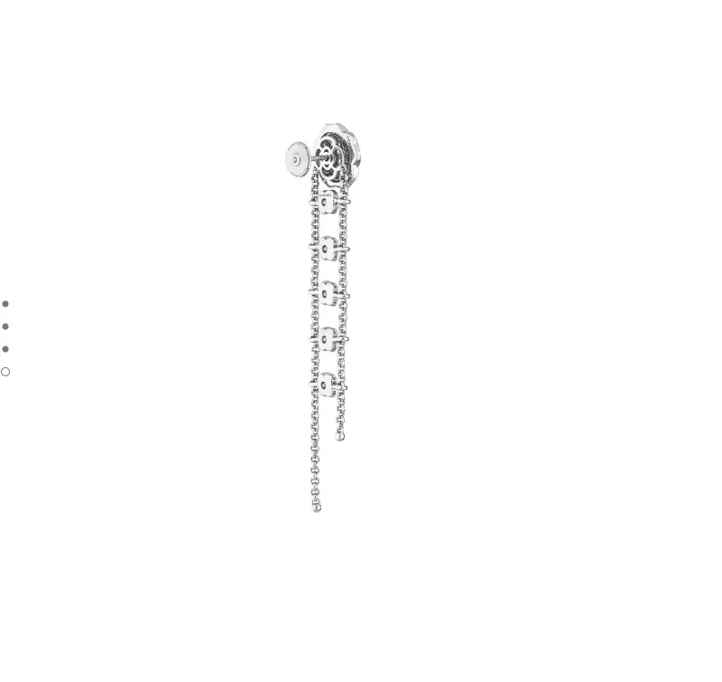 Chanel Bouton De Camélia Transformable Earrings White Gold - Image 5