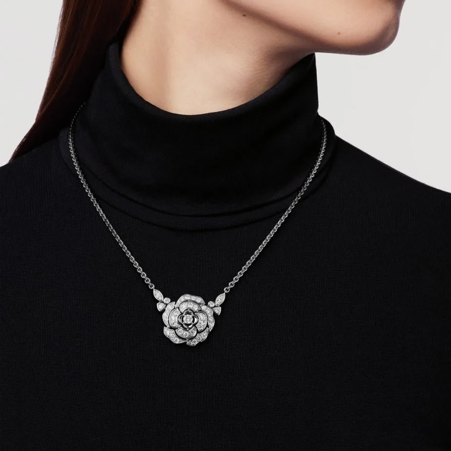 Chanel Bouton De Camélia Transformable Necklace White Gold - Image 3