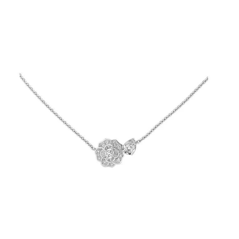 Chanel Camélia Précieux Necklace White Gold - Image 3