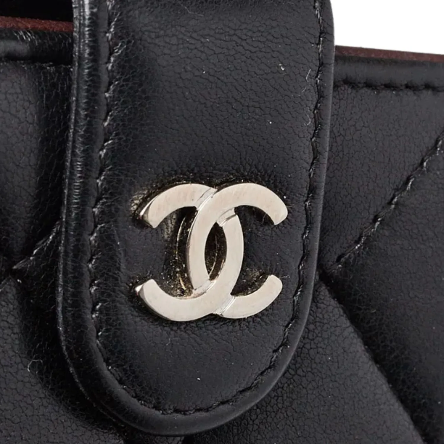 Chanel CC Lambskin Wallet Silver Hardware Black / - Image 5
