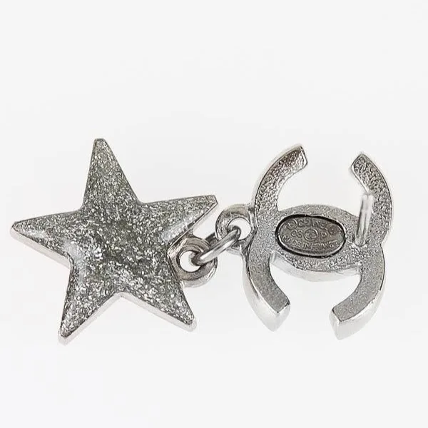 Alternative view of Chanel CC Star Earrings Silver