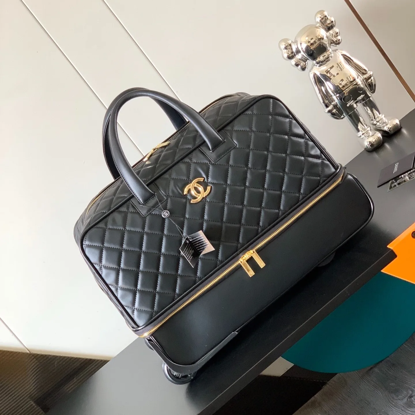 Alternative view of Chanel Classic Diamond-Quilted Suitcase Black /