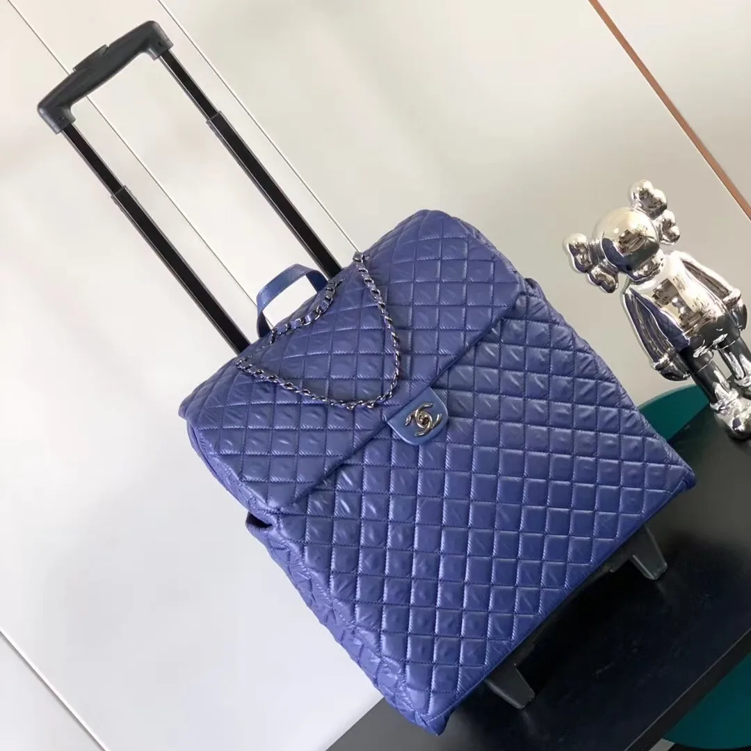 Alternative view of Chanel Classic Quilted Suitcase Blue /