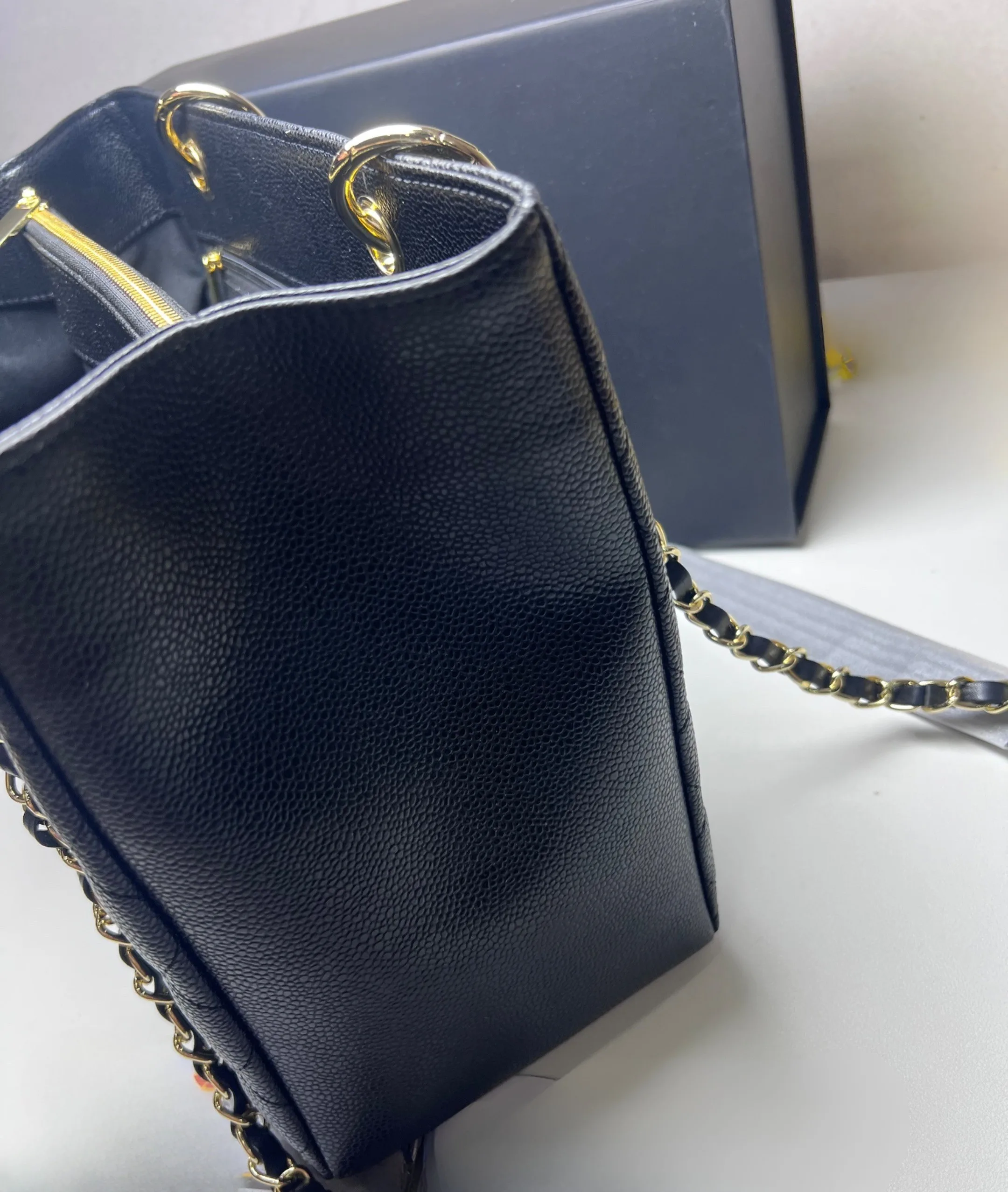 Chanel Classic Large Tote Bag / Black Gold Hardware - Image 6