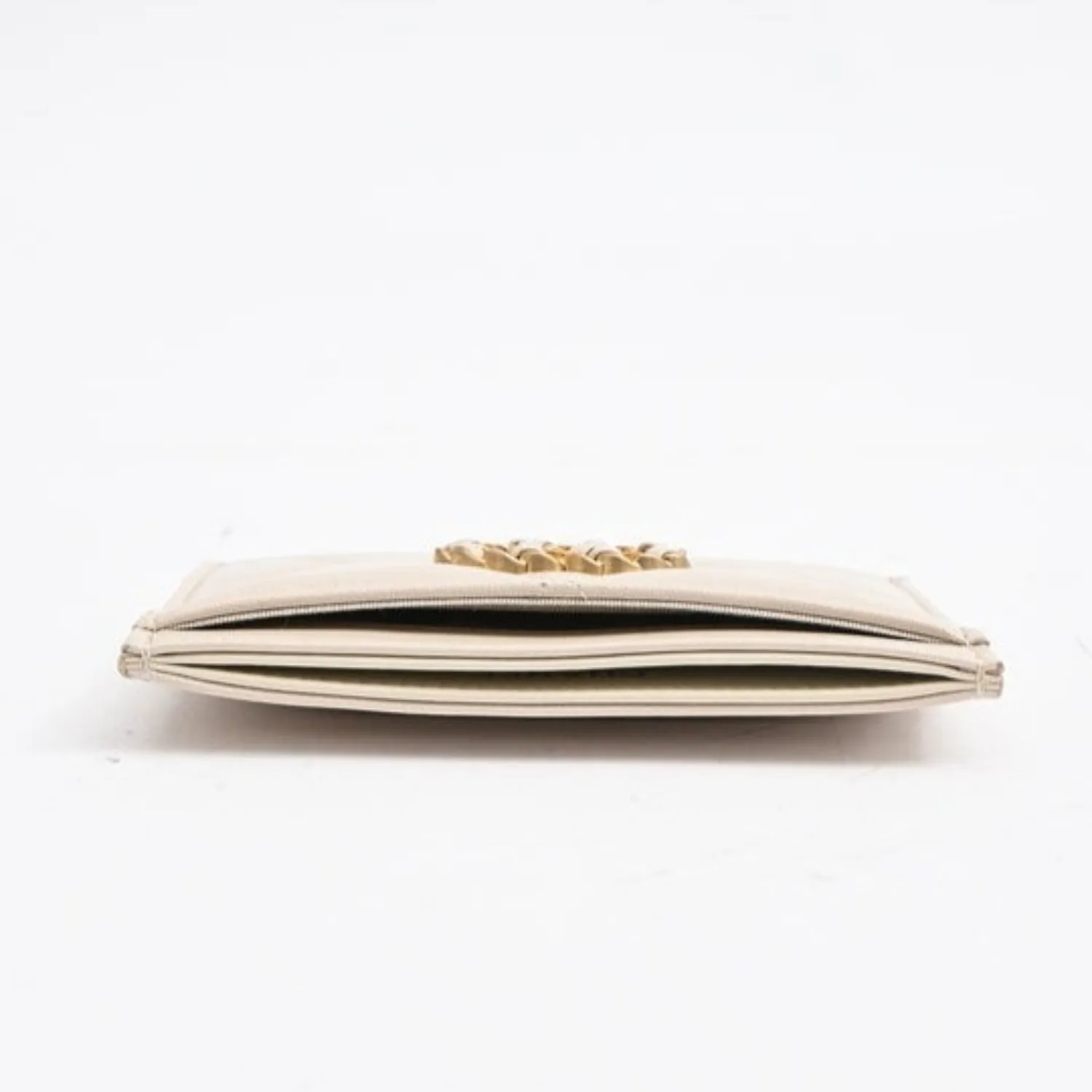 Alternative view of Chanel CO-CO 19 Card Holder Wallet in Red , Gold-Toned Hardware, /