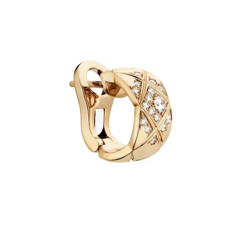 Chanel Coco Crush Earrings Beige Gold - Image 2