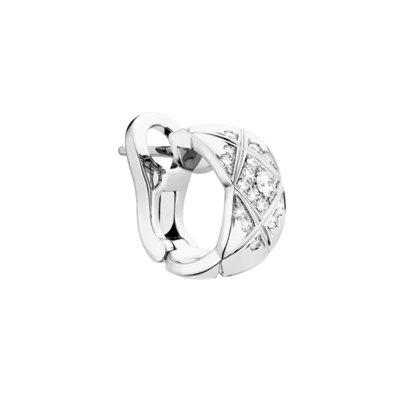 Chanel Coco Crush Earrings White Gold - Image 2