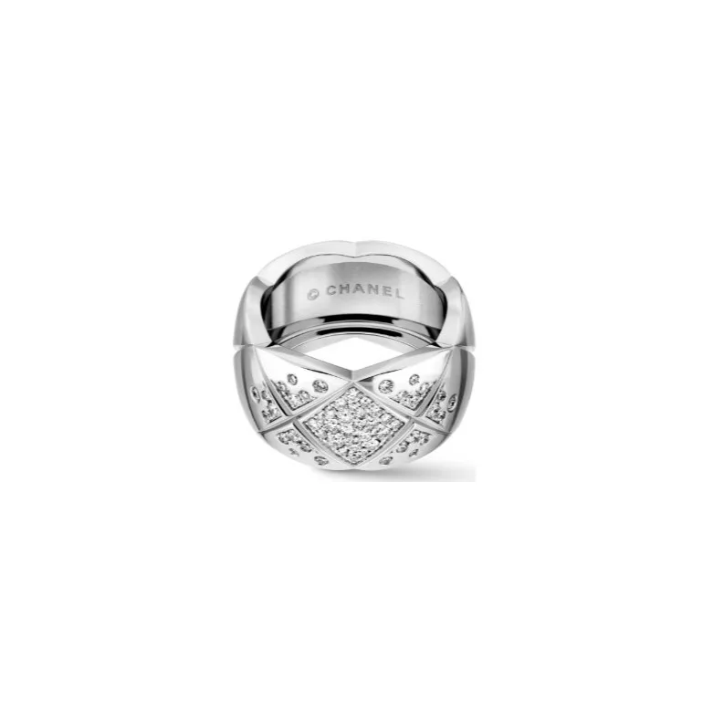 Chanel Coco Crush Ring White Gold Large Version - Image 3