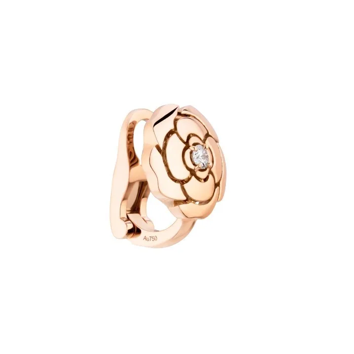 Chanel Extrait De Camélia Earrings Rose Gold - Image 3