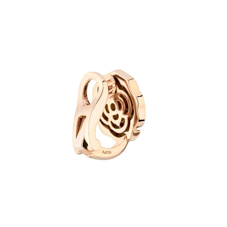 Chanel Extrait De Camélia Earrings Rose Gold - Image 4