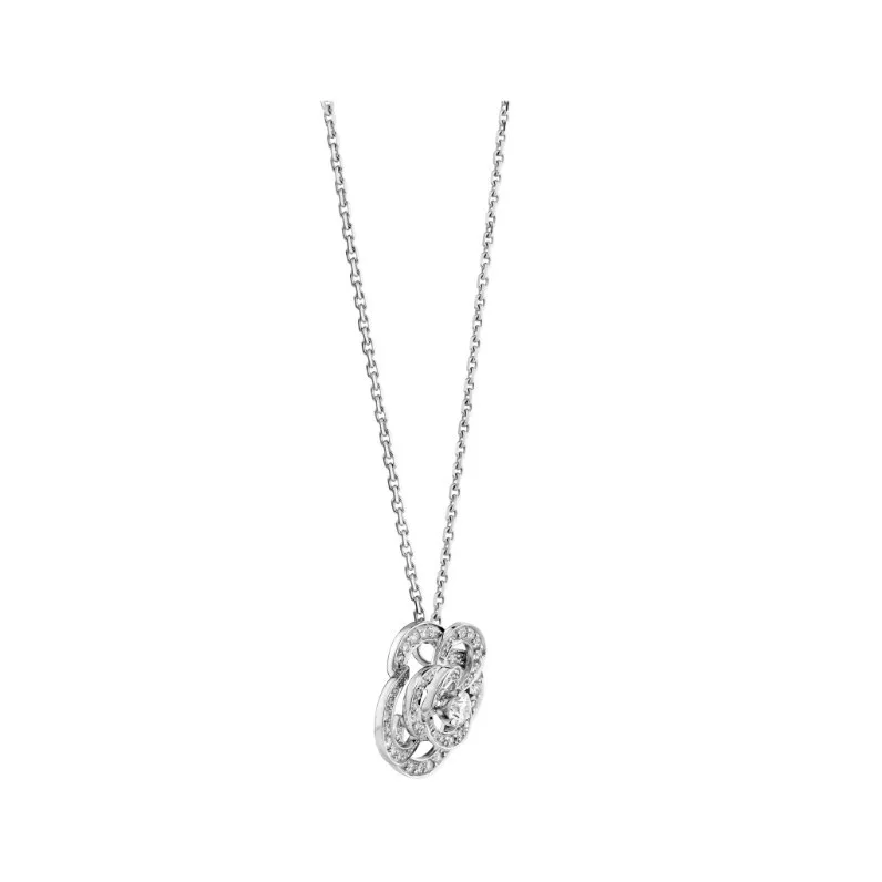 Chanel Fil De Camélia Necklace White Gold - Image 4