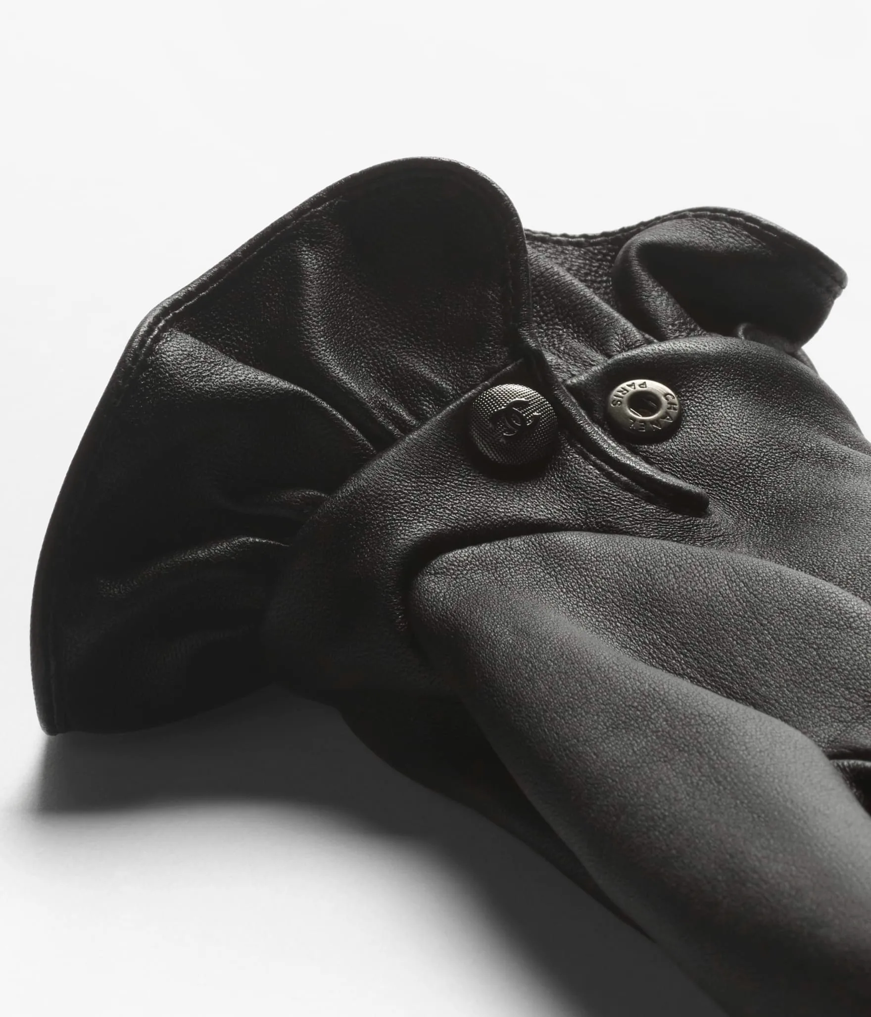 Alternative view of Chanel Gloves Ruffled Cuffs Black AAB417