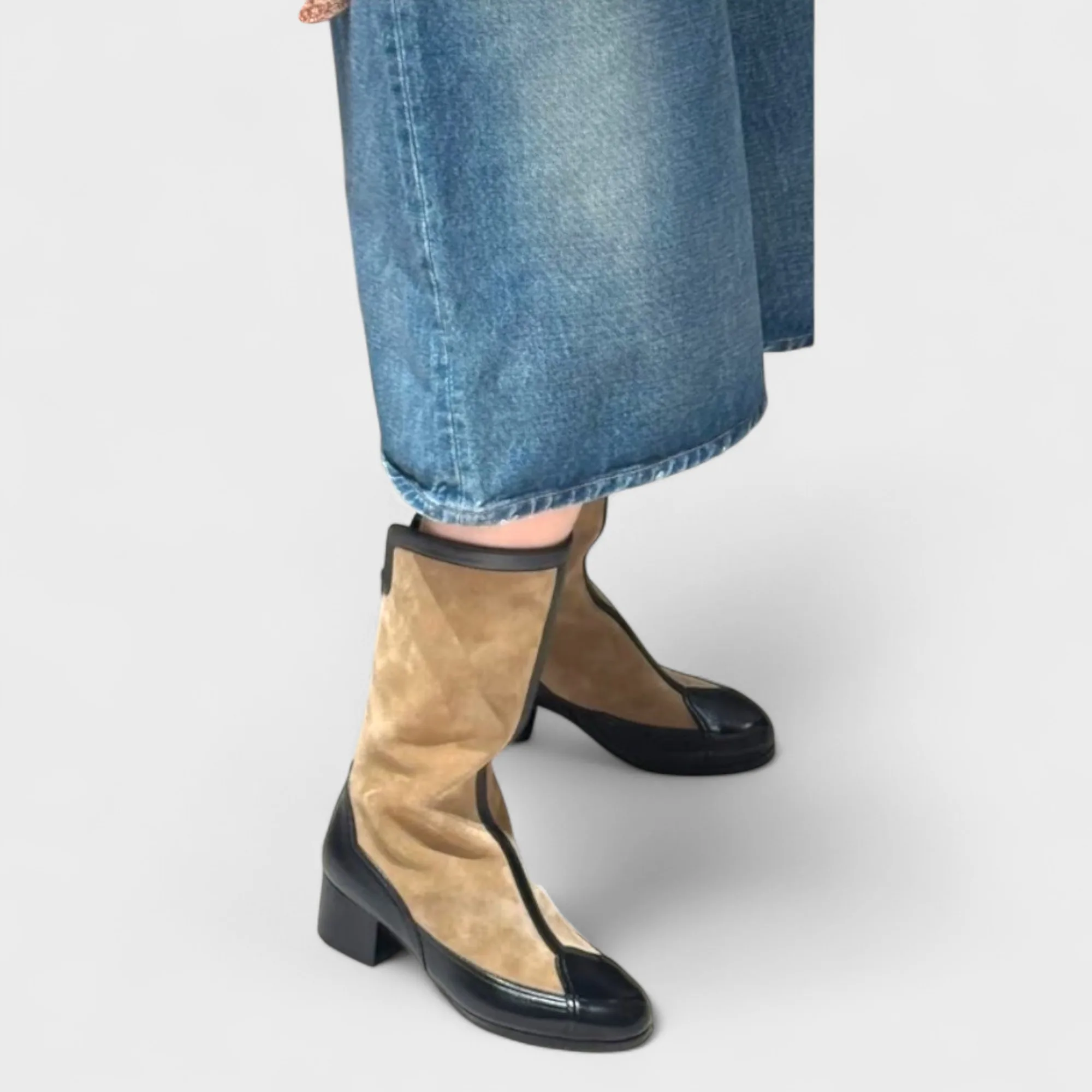 Alternative view of Chanel High End Handicraft Knee Boots Camel