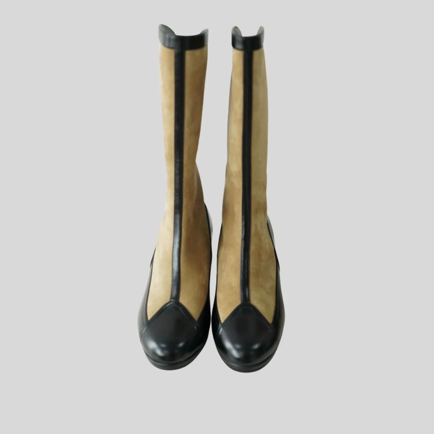 Chanel High End Handicraft Knee Boots Camel - Image 3