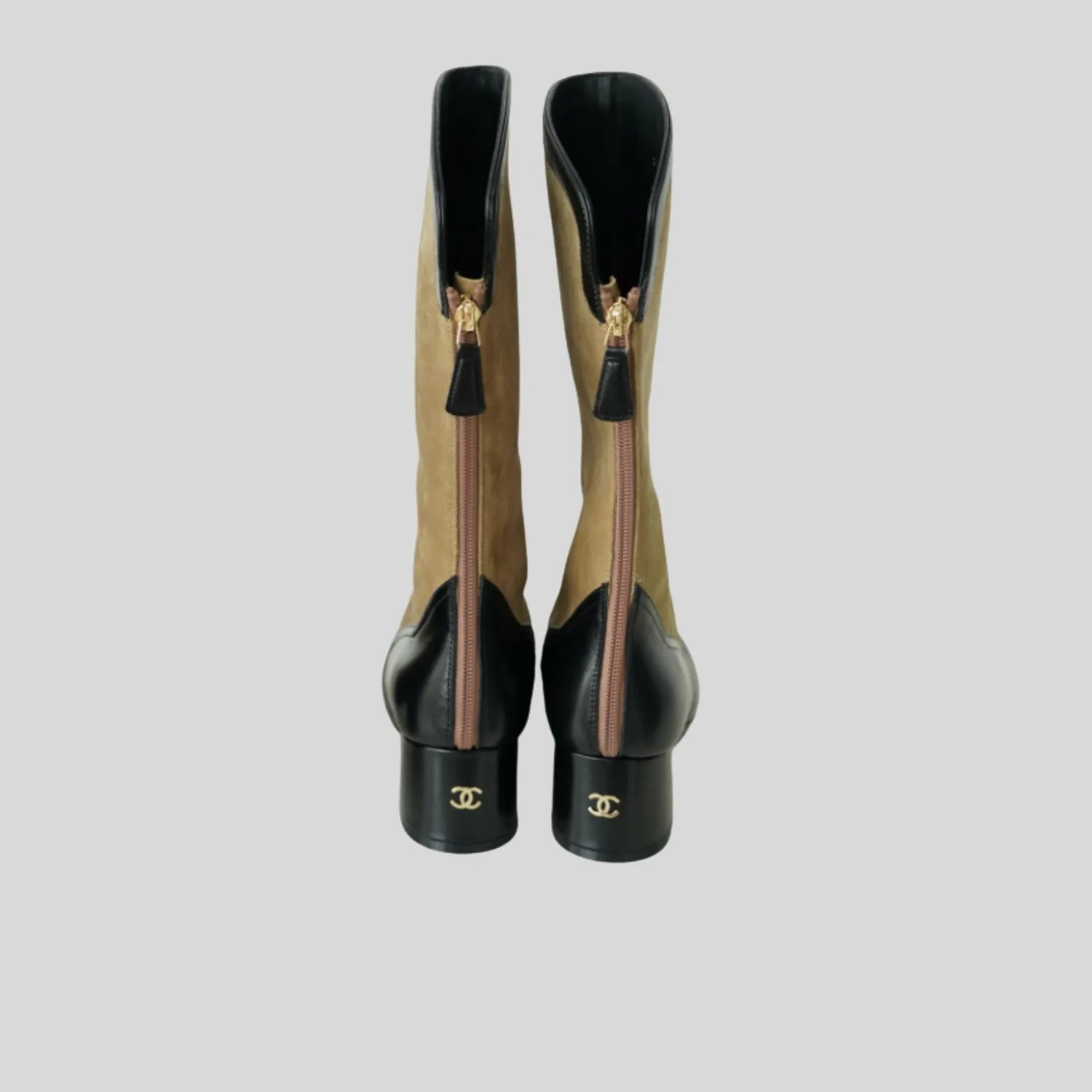 Chanel High End Handicraft Knee Boots Camel - Image 9