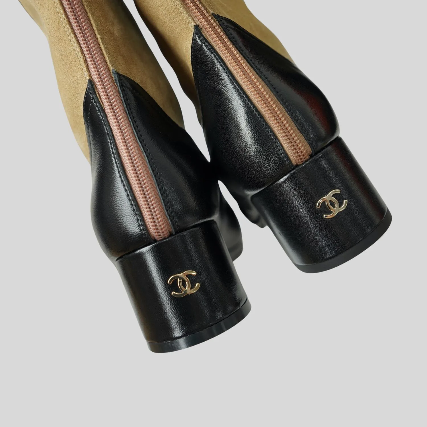 Chanel High End Handicraft Knee Boots Camel - Image 6