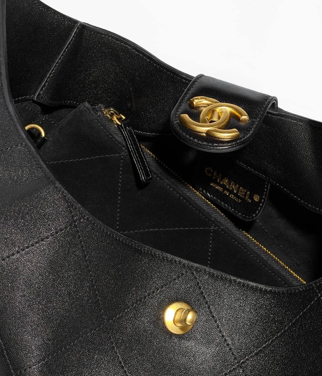 Chanel Hobo Large Bag / Black AS5410 - Image 5