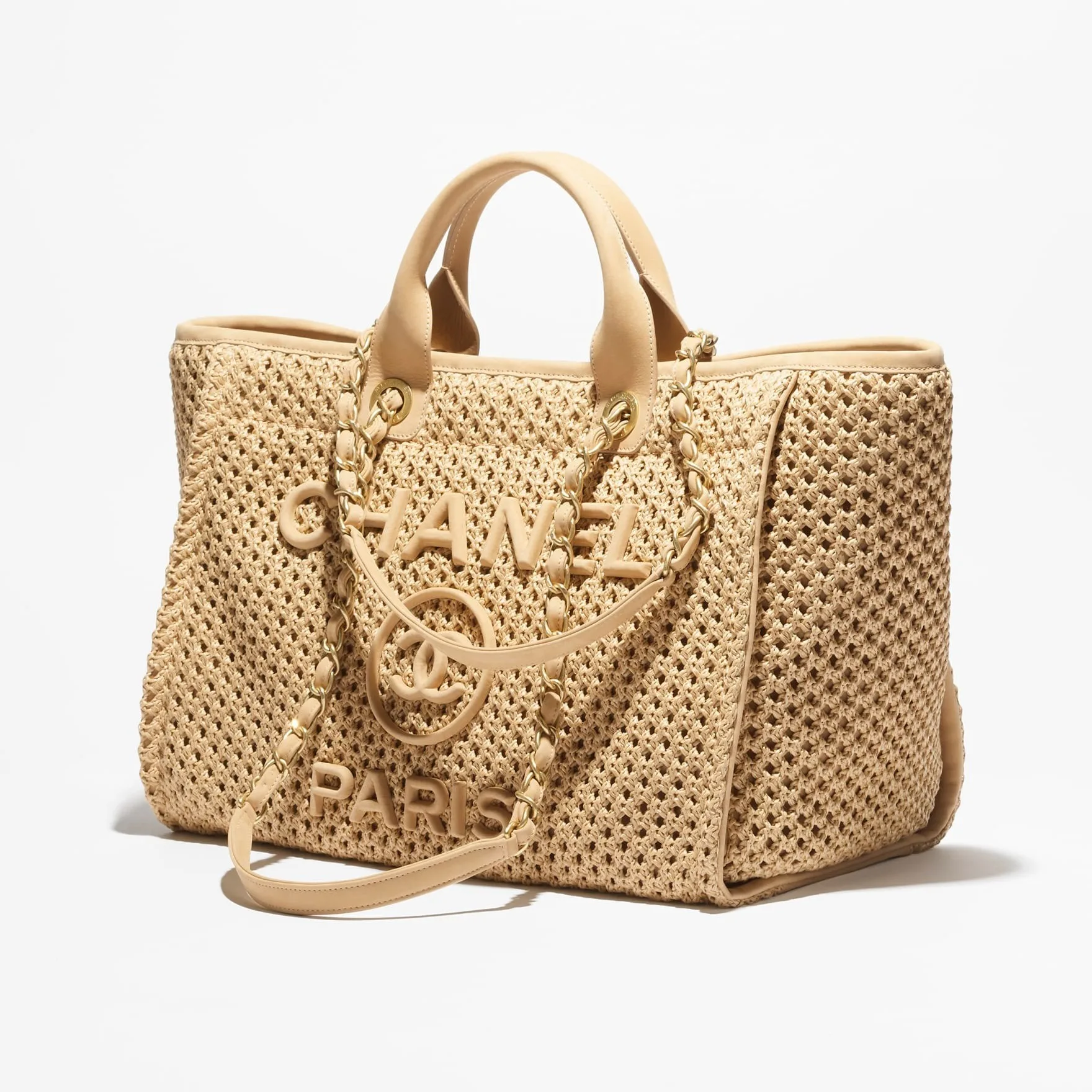 Chanel Shopping Large Tote Bag / Beige Gold Hardware --U5346 - Image 4
