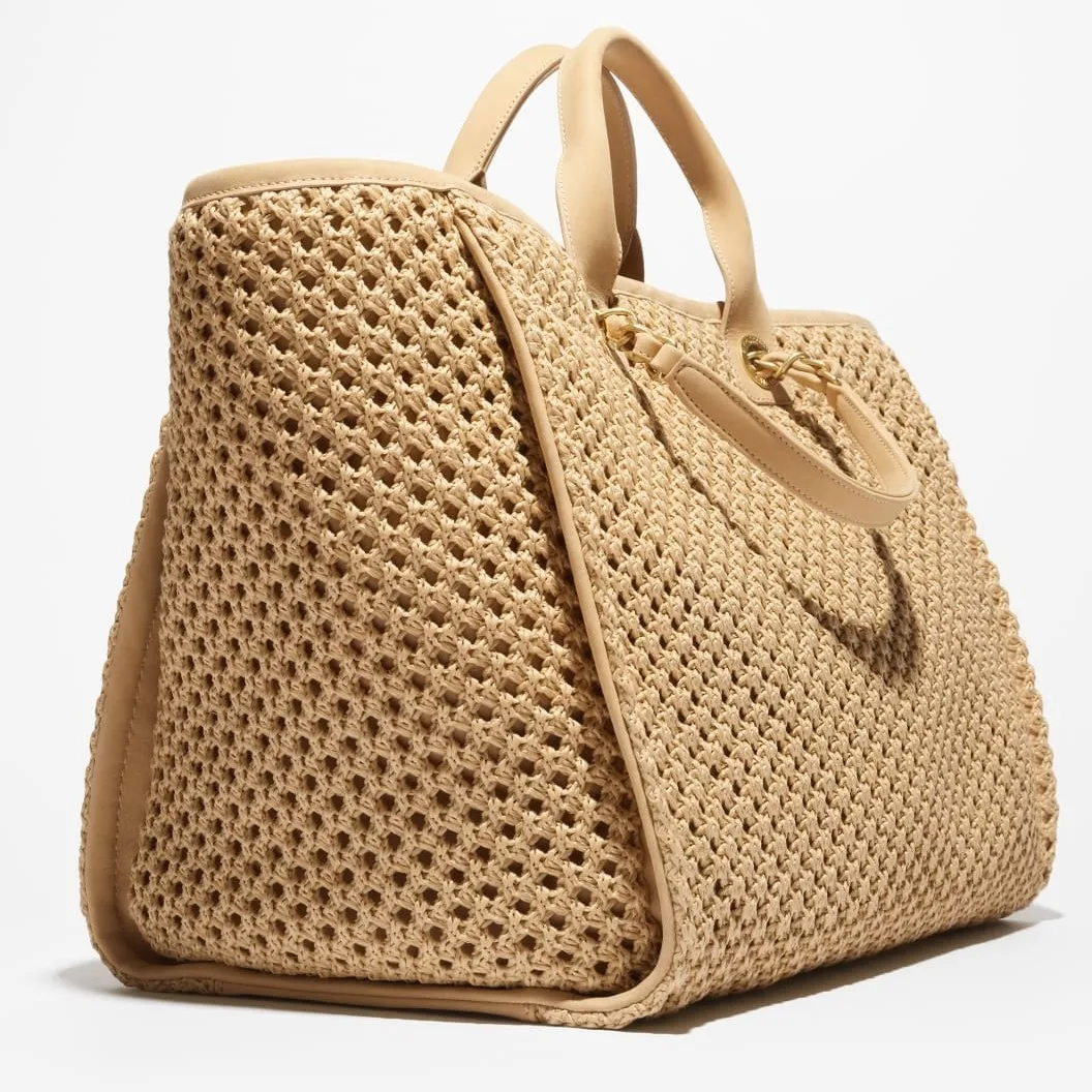 Chanel Shopping Large Tote Bag / Beige Gold Hardware --U5346 - Image 5