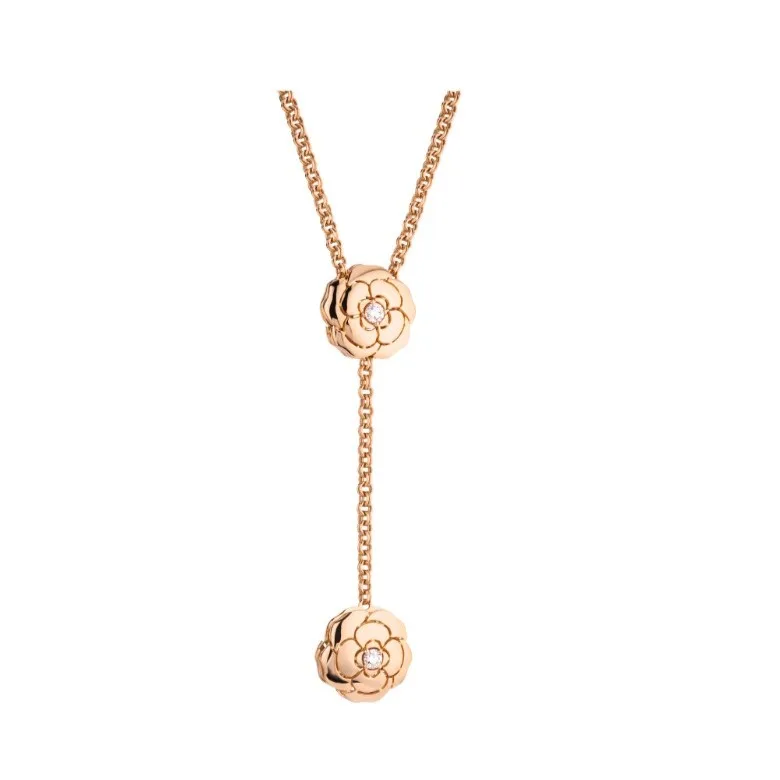 Alternative view of Chanel Les Infinis De Camélia Necklace Yellow Gold