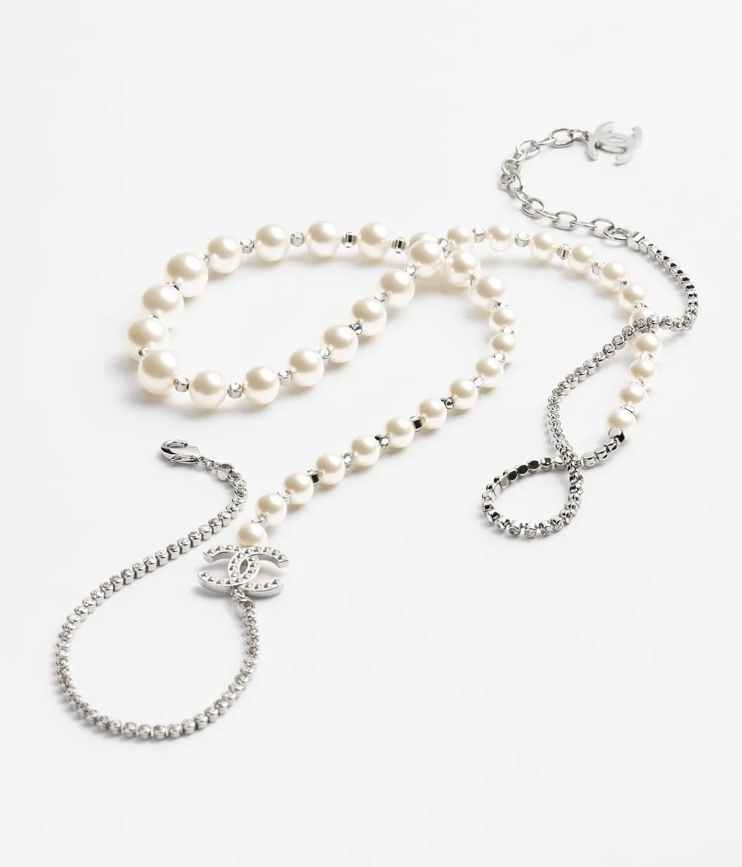 Alternative view of Chanel Long Necklace Silver