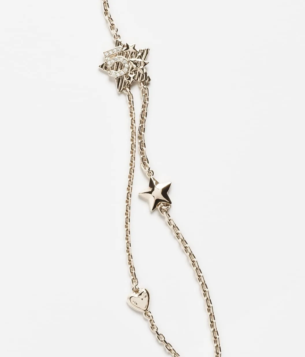 Chanel Long Necklace Gold Crystal - Image 3
