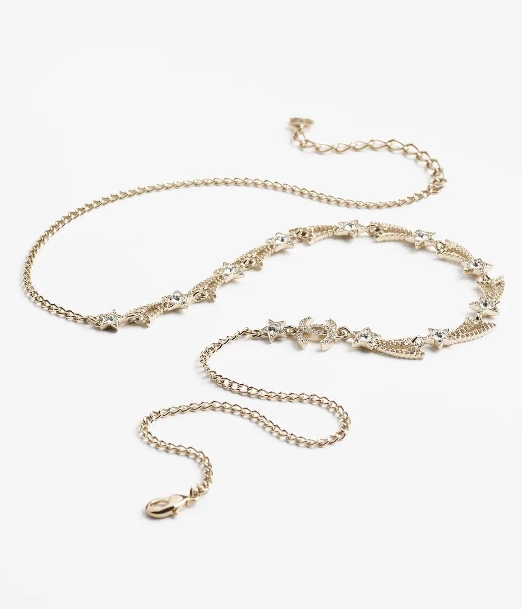 Alternative view of Chanel Long Necklace Gold Crystal