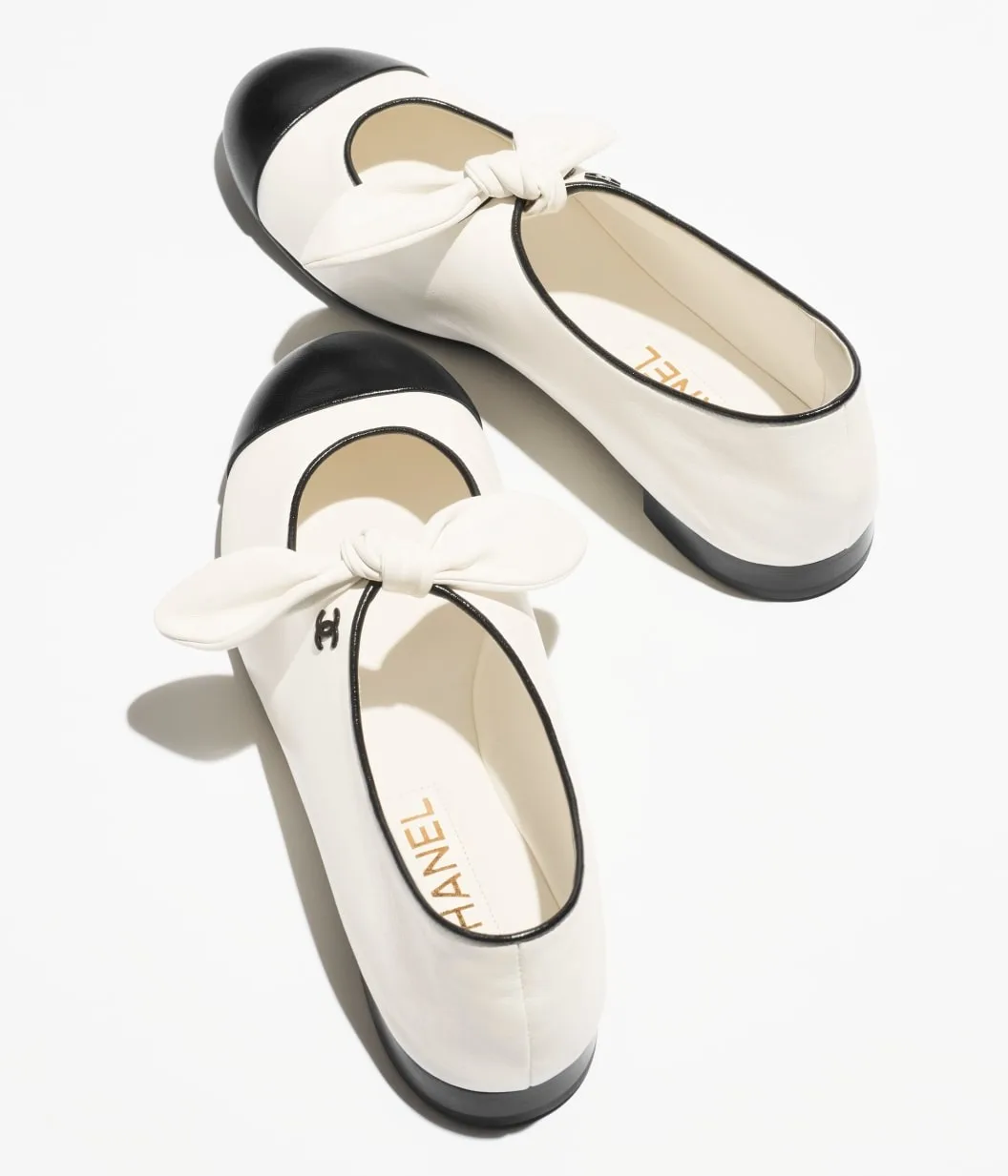 Alternative view of Chanel Mary Janes White/Black --NABTK