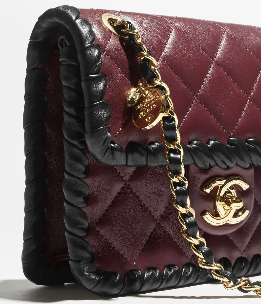 Chanel Mini Flap Bag Dark Burgundy/Black / - Image 4