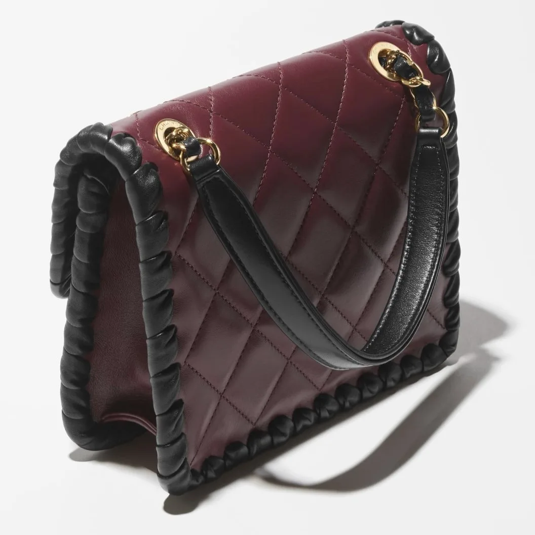 Chanel Mini Flap Bag Dark Burgundy/Black / - Image 5