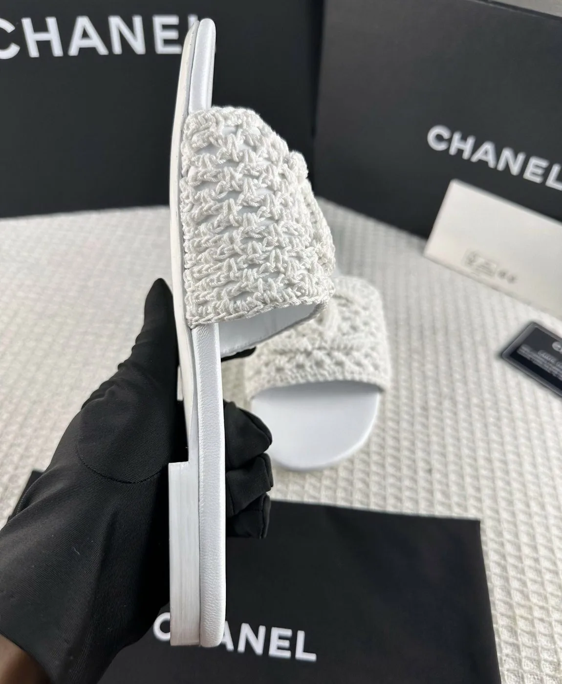 Chanel Mules Sandals White - Image 3