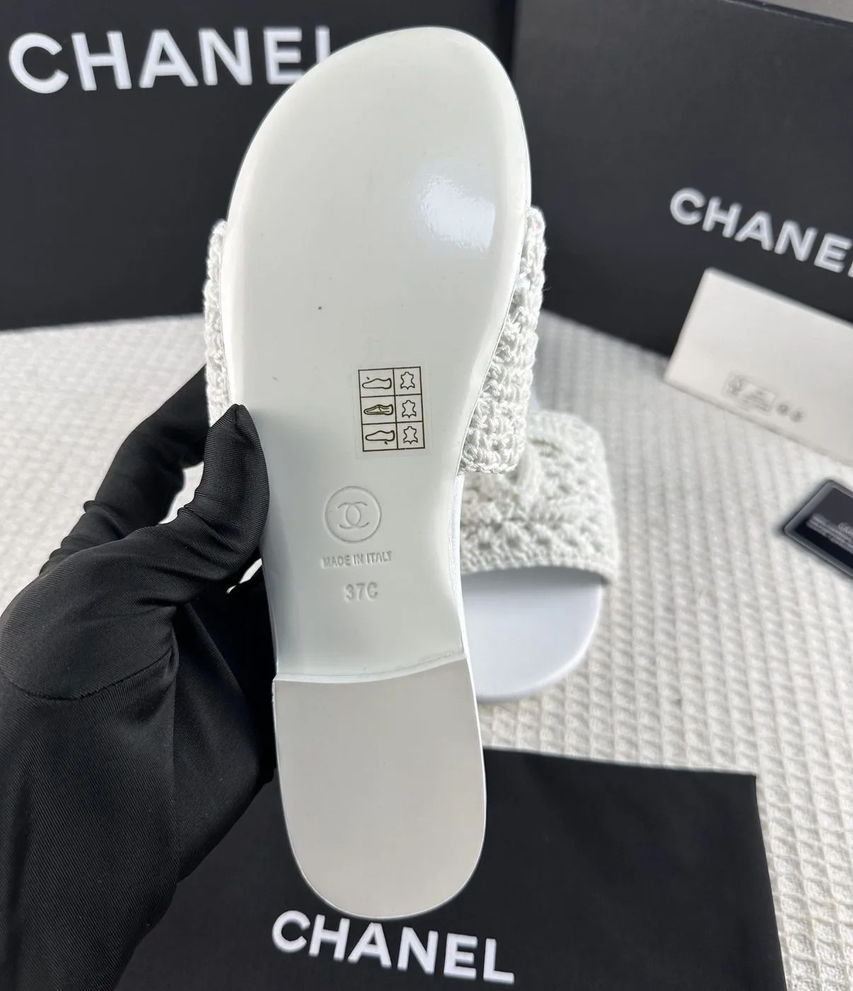 Chanel Mules Sandals White - Image 4