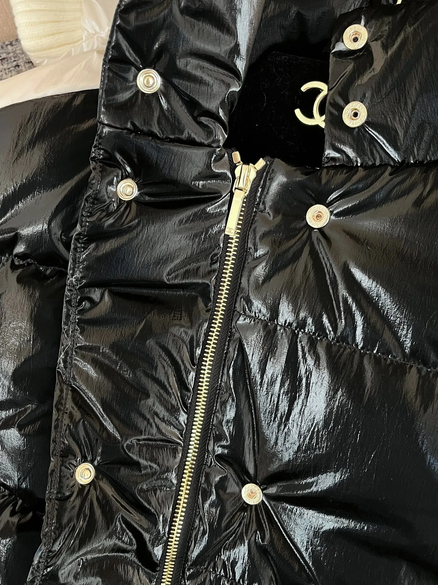 Chanel Puffer Coat Black - Image 5