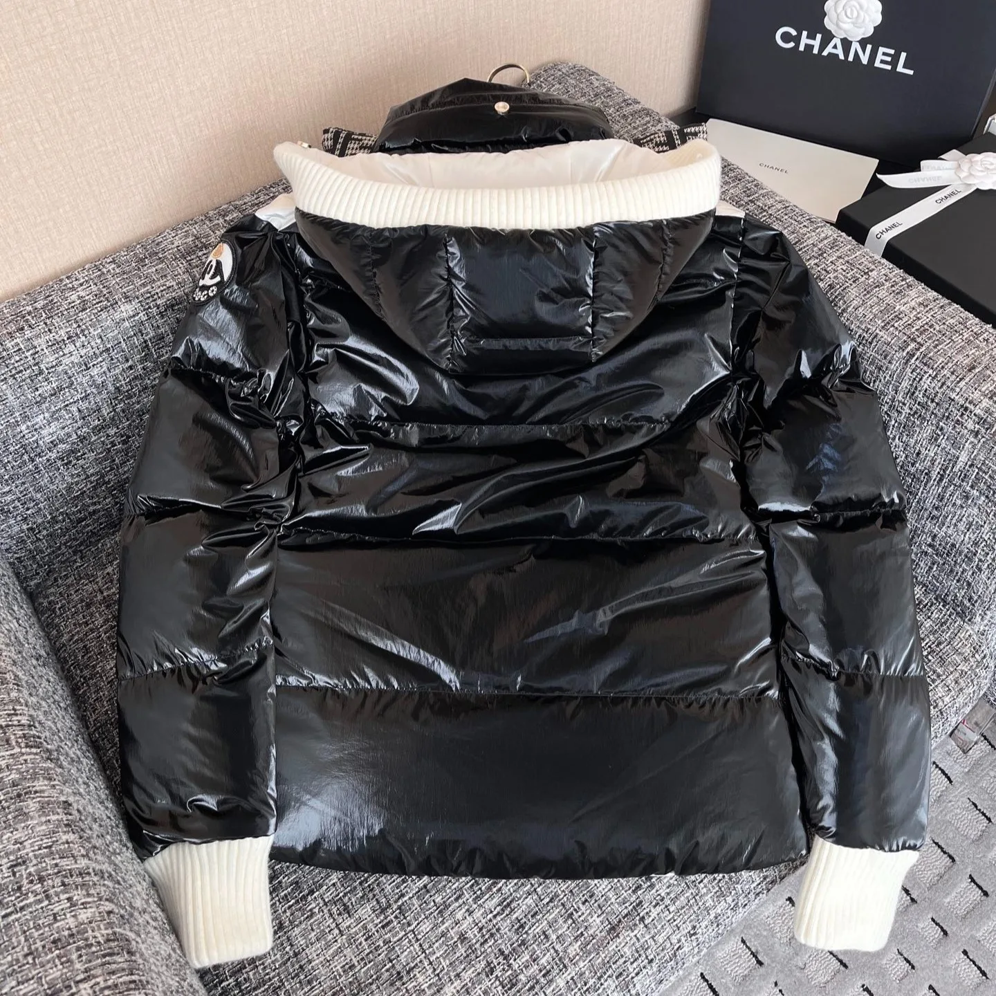 Chanel Puffer Coat Black - Image 4