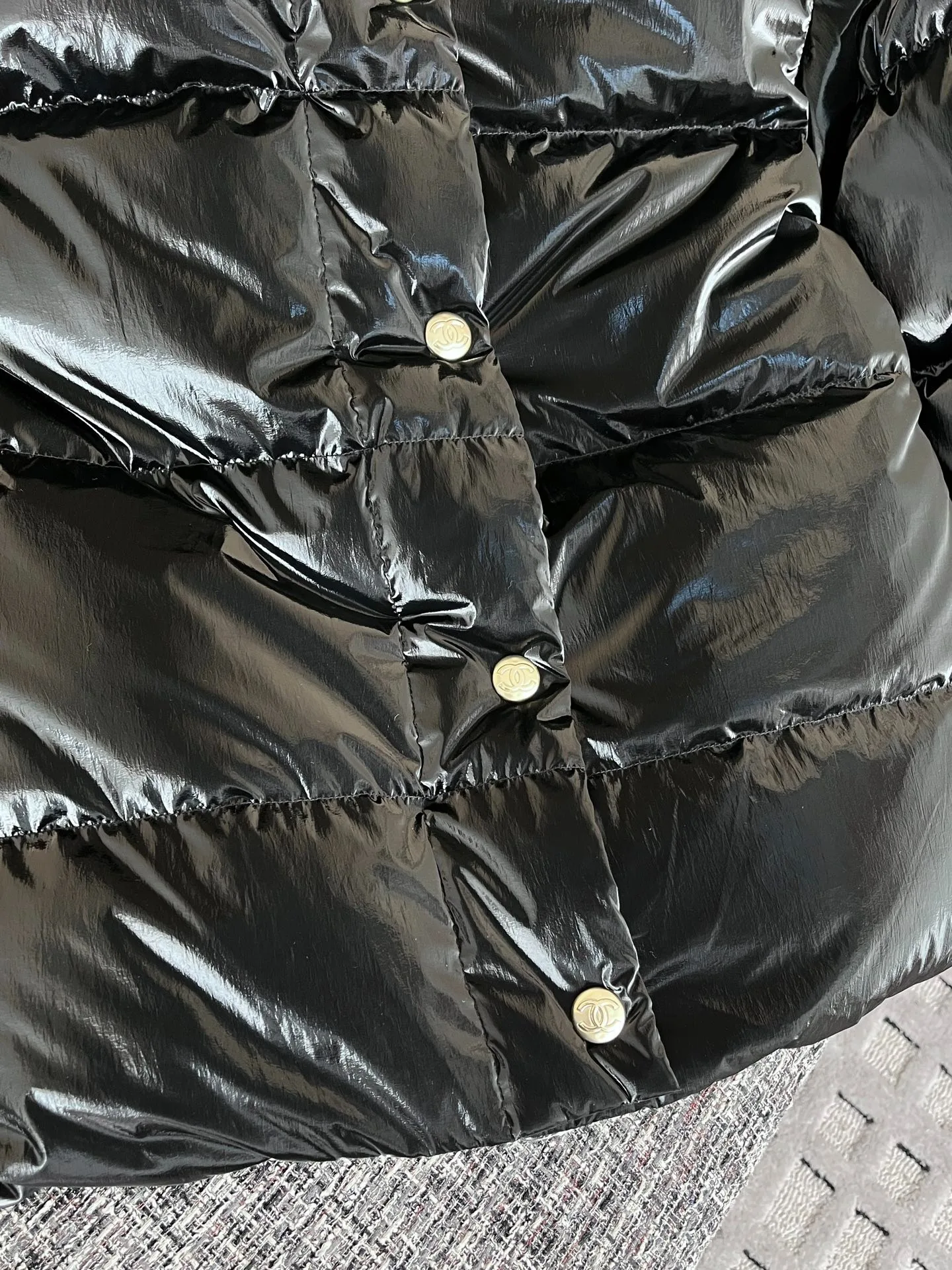 Chanel Puffer Coat Black - Image 6