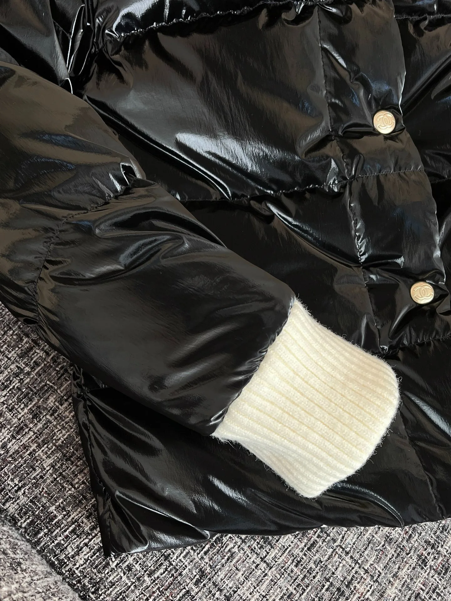 Chanel Puffer Coat Black - Image 8
