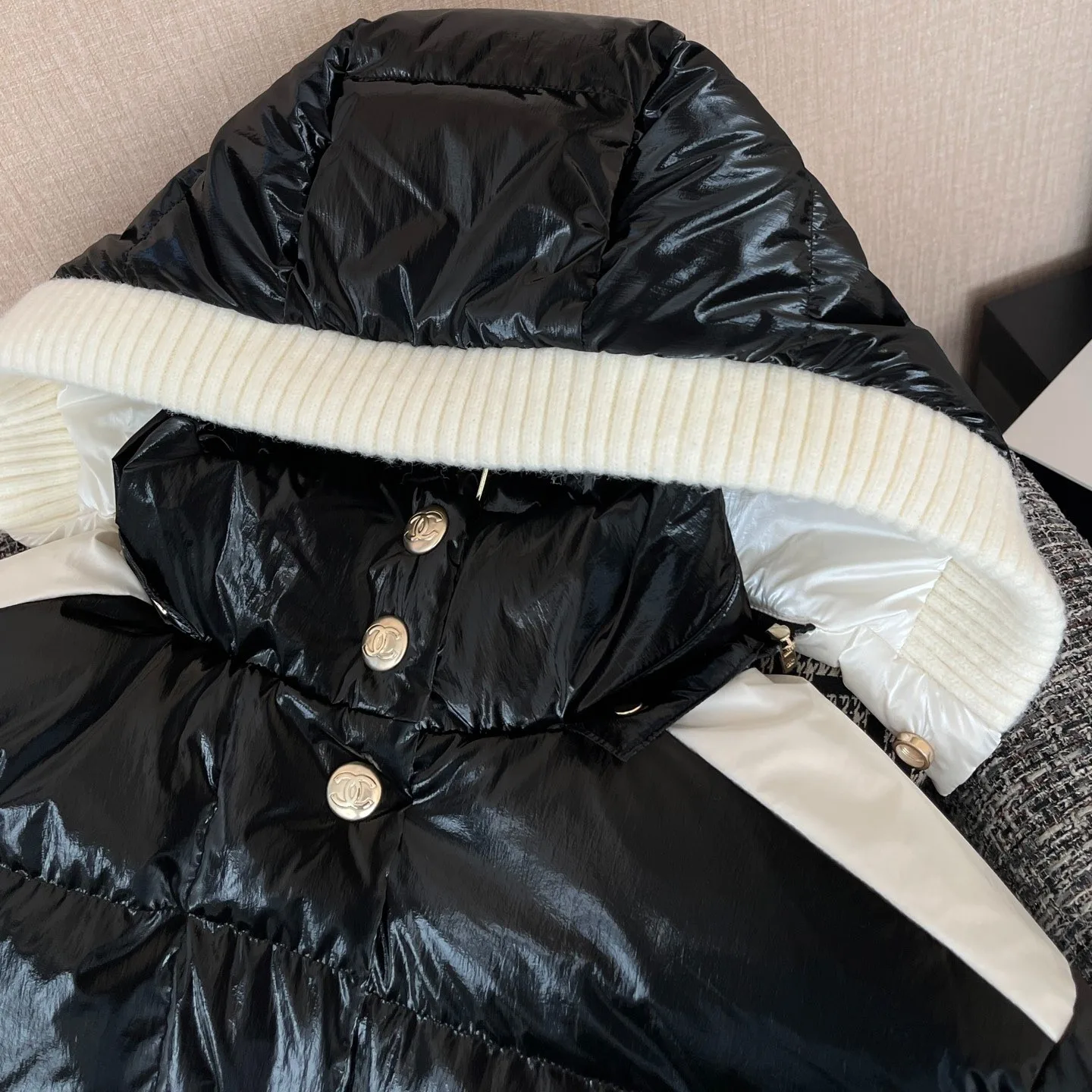 Chanel Puffer Coat Black - Image 10